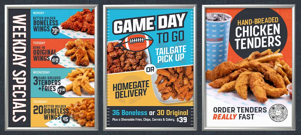 Wing Zone Promotional Posters